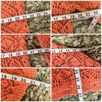 Vtg Joesph A Y2k Retro Crochet Orange Swim Over Blouse Tunic Boho Hippie XL Photo 4