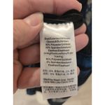 DKNY XL Blue Black Abstract Mesh Ruched Mock Neck Clubwear Y2K Vintage Womens Photo 6