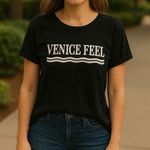 Zara Trafaluc Women’s Black “Venice Feel” Graphic T Photo 3