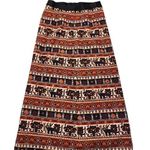 Vintage Union Made Maxi Skirt Tan Black Geometric Size M Photo 0