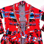 Pendleton Aqua X Pilot Rock Jacquard Belted Cardigan Sweater Aztec Southwestern Photo 4