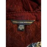 American Eagle Outfitters Burgundy Gauze Lace Top S Boho Coquette Girl Fairycore Purple Photo 9