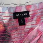 Torrid Size 2 Tank Top Sleeveless Button Front Pink Floral Plus Size Photo 1