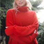 Aerie  Chillside Turtleneck Sweater Red Photo 0