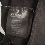 CRYSTAL ROCK XS Y2K Ed Hardy Zip Up Hoodie Brown Tattoo Sequin Rhinestone Skull Photo 8