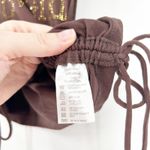 Motel ‎ Cowgirl Chocolate Brown Rhinestone Tank Top Drawstring Western Size S Photo 6