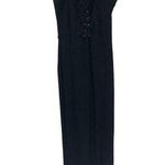 Reformation Jumpsuit Flare Leg Lace Up Ribbed Sleeveless Black M Photo 0