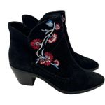 Rebecca Minkoff  black Women's Suede Lulu Embroidery boot Booties western size 9 Photo 1