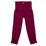 Gymshark Energy Seamless Crop Leggings Maroon Red High Waisted Size XS Photo 1