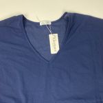 Ekouaer  Navy Blue Sheer Top Size S Women’s Photo 1