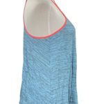 American Eagle Blue & Neon Orange Strappy Flowy Tank Top Photo 2