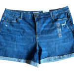 Sonoma NWT! Medium Wash Distressed High Rise Shorts Size 24W Photo 0