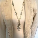 Tell your tale|| Cross,crystal and faux pearl necklace with pearl earrings NWT Photo 1