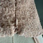 BCBGMAXAZRIA Bare Pink Sequin Chiffon Short Cocktail Homecoming Dress 10 Photo 6