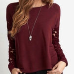 American Eagle ✨ Black Crochet Long Sleeves Sz XL Sweater✨ Photo 0