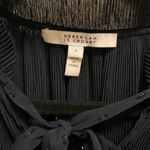 10 Crosby Derek Lam Pleated Long Sleeve Blouse Bow Tie Front And Bell Sleeves Blue Size 4 Photo 3