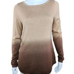 Belle By Kim Gravel Heathered Dip Dye Sweater Brown Coffee Bean XX Photo 0