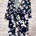 Charles Henry Charles‎ Henry Navy and White Floral wrap Dress size M long sleeve knee length Photo 0