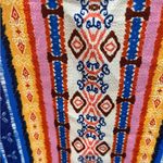 Umgee  Orange Multicolor Bohemian Peasant Bell Sleeves Mini Dress/Tunic Keyhole Photo 9