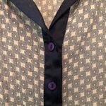 Papaya Button up Sheer blouse blue print Photo 4