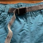 The North Face  DW Blue Nylon Hiking Outdoor Belted Shorts Women's Large Size L Photo 3