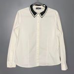 Karl Lagerfeld  Paris White button down top Size‎ L Photo 0