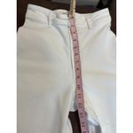 ZARA Jeans Womens 2 White The Marine Straight Wide Leg Frayed Hem High Rise Photo 5