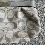 Coach  Shantung Pleated Grey‎ Wristlet Bag Silver Accents Photo 4