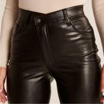 Abercrombie & Fitch NWT Vegan Leather 90s Straight Pant - Black - Size 30/10s Photo 2