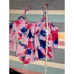 NWT, Adisputent, Tie Dye Ruffle Top & High Waisted Bikini Bottom Set, Sz XL Black Photo 2