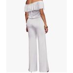 Hybrid Women Romper Jumpsuit Medium High Waist Wide‎ Leg Formal Elegant Ruffle Stretch Photo 1