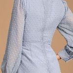 LULU’S Much Love Light Blue Swiss Dott Long Sleeve Tie Photo 1