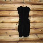 H:ours Revolve Mod Black Velvet Mini Dress No Metallic Photo 4