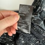 Urban Outfitters  Smocked Tie Back Top Sz L Black Floral‎ Long Sleeve Whimsigoth Photo 7