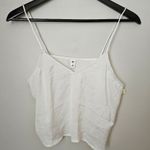 BP Tank Top Cropped White Lightweight Neutral Casual Trendy Vacation V-neck Photo 0