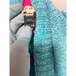 POL Poncho Shawl Wrap Womens One Size Blue Soft Knit Open Front Photo 5