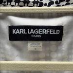Karl Lagerfeld  Paris Black and White Patterned Sleeveless Shirtdress Size 12 Photo 4