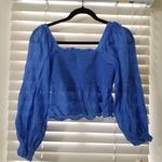 American Eagle  / S / Blue Off Shoulder Crop Photo 1