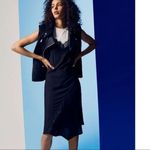 DKNY NWT Mixed-Media Midi Dress medium Lace Colorblock black white party Photo 1