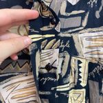 EUC Vintage Maggie Lawrence women’s black brown geometric‎ button down shirt S Photo 3