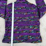 Chico's  Design Sequin Jacket Embellished Button Down Party Purple‎ Size 1 M Art Photo 2