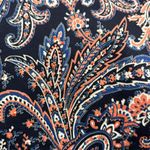 Pendleton Navy Blue and Pink Paisley Patterned Open Front Blazer Jacket Photo 4