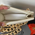 Anthropologie Cream Crossbody Bag with Gold Chain ✨ Photo 2