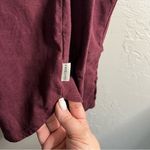 Frye & Co. Burgundy Fox Tail Heritage Raw Hem Thumb Holes Top Red Size L Photo 3