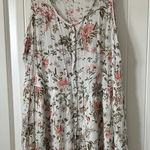 Frye Scoop Neck Floral Midi Button Dress Size XL Photo 0