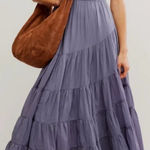 Free People NWOT  Short Sleeve Sundrenched blue Maxi Dress sz S Photo 0