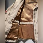 Massimo Dutti  Short Beige Trench Coat Large Size 10 perfect for Fall! Photo 2