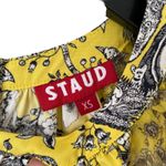 STAUD  Garden Yellow Marigold Toile Sheer Puff Long Sleeve Dress size XS Photo 6