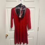 by & by Red Long Sleeve Dress with Plaid Collar size L Size L Photo 1