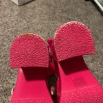 Hot Pink Chunky Heel Ankle Boots Size 7.5 Photo 8